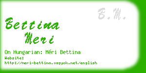 bettina meri business card