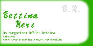 bettina meri business card